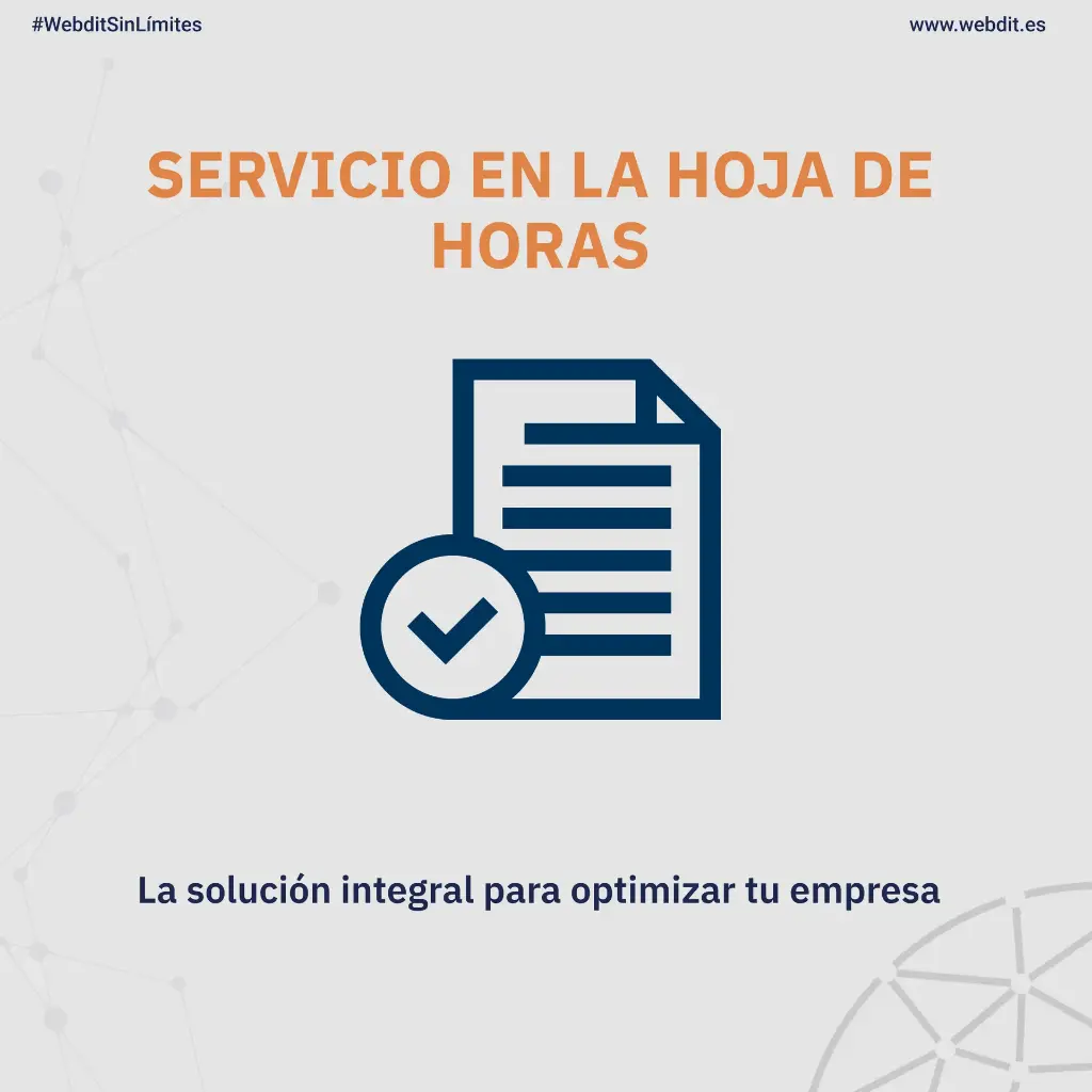 Servicio en la hoja de horas